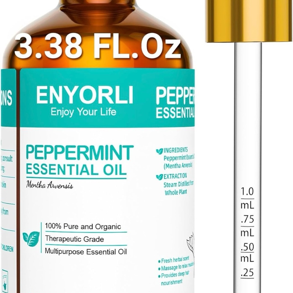 Peppermint Essential Oil with Gold Cap